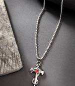 Men silver-plated  stainless steel pendant with chain