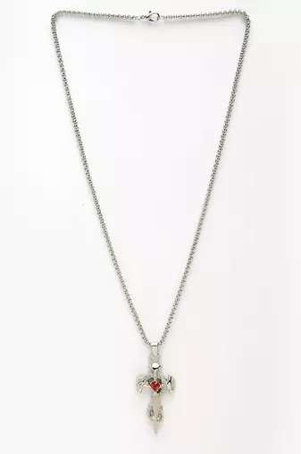 Men silver-plated  stainless steel pendant with chain