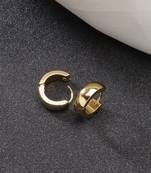 Men gold-plated  stainless steel hoop earrings
