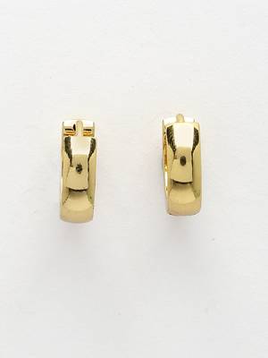 Men gold-plated  stainless steel hoop earrings 4