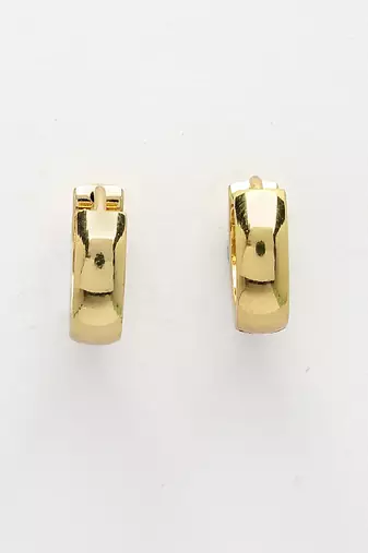 Men gold-plated  stainless steel hoop earrings