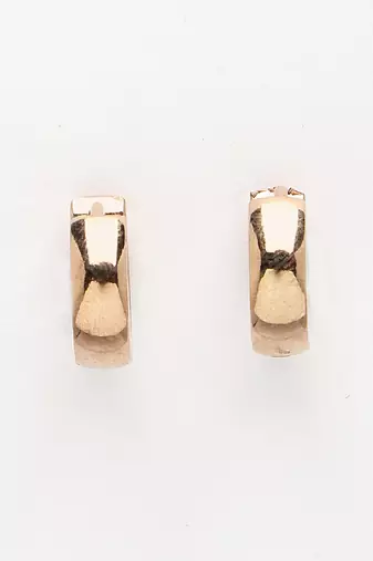 Men rose gold stainless steel hoop earrings
