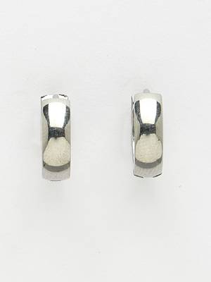 Men set of 3 multicolor rhodium-plated  stainless steel hoop earrings 3
