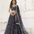 Glamorous Black Net With Sequins And Thread Embroidery Real Mirror Work Lehenga Choli For Wedding