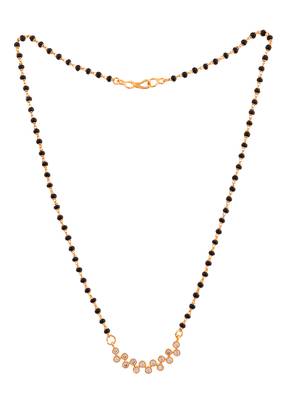 Black beads mangalsutra SHORT (with cap) and earrings set one gram gold 4