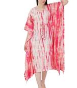 Urban sundari cotton dyed midi kaftan pink pack of 1