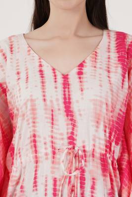 Urban sundari cotton dyed midi kaftan pink pack of 1 5