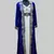 Royal Blue & White color Full Sleeves Handmade Two Piece Jacket Style Moroccan Kaftan