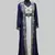 Navy Blue & White color Full Sleeves Handmade Two Piece Jacket Style Moroccan Kaftan