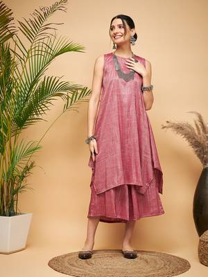 WINE LUREX SHORT KURTA 1