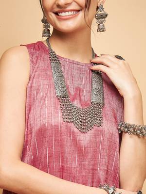 WINE LUREX SHORT KURTA 3