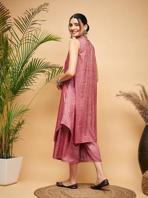 WINE LUREX SHORT KURTA 4