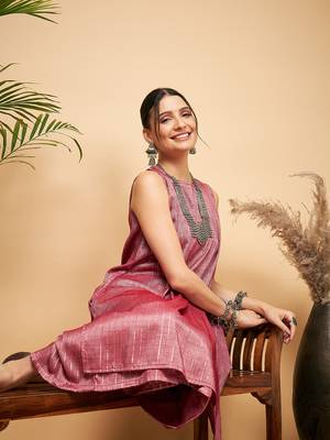 WINE LUREX SHORT KURTA 6