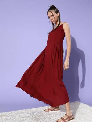 Maroon with orange floral organza cape set 3