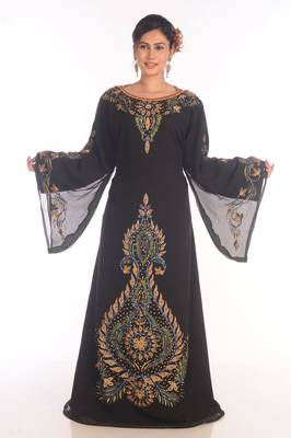 Eleagnt Modern Arabic Kaftan Dress For Women Wedding Gown 2