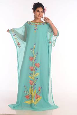 Royal Ethnic Maxi Abaya Moroccan Islamic Kaftan Beach Fancy Modern Floor Length Bell Sleeve For Women Dress 1