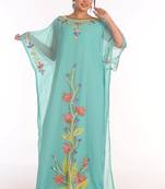 Royal Ethnic Maxi Abaya Moroccan Islamic Kaftan Beach Fancy Modern Floor Length Bell Sleeve For Women Dress