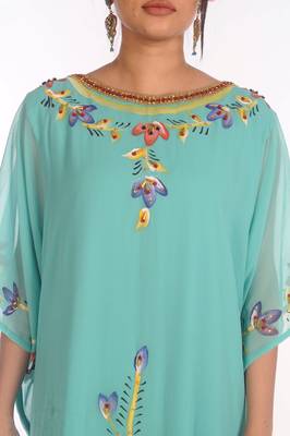 Royal Ethnic Maxi Abaya Moroccan Islamic Kaftan Beach Fancy Modern Floor Length Bell Sleeve For Women Dress 3