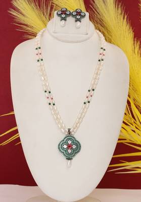 Natural fresh water pearls set from hyderabad 1
