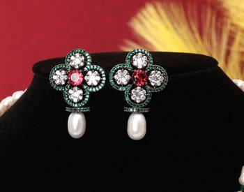 Natural fresh water pearls set from hyderabad 2