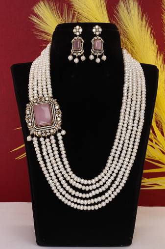 Natural fresh water pearls set from hyderabad