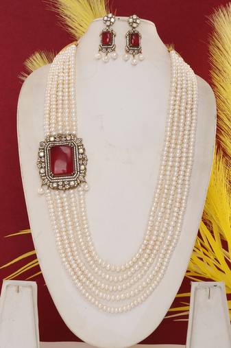 Natural fresh water pearls set from hyderabad