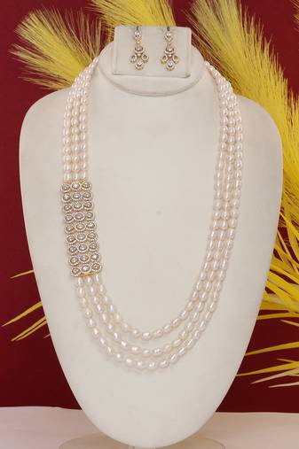 Natural fresh water pearls set from hyderabad