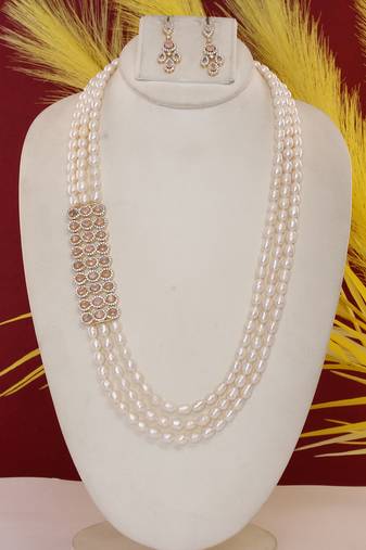 Natural fresh water pearls set from hyderabad