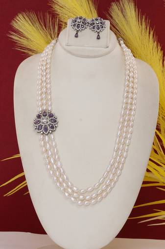 Natural fresh water pearls set from hyderabad