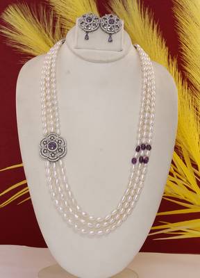 Natural fresh water pearls set from hyderabad 1