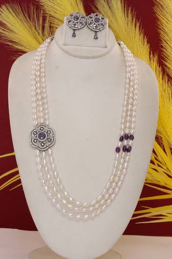 Natural fresh water pearls set from hyderabad