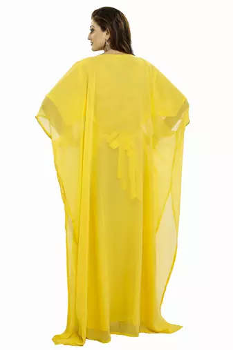 Yellow New Hand Embroidery Work By Al Mehraan Fashion For Women Gown