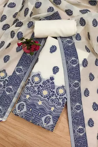  handloom banarasi resham cotton weaved dress material