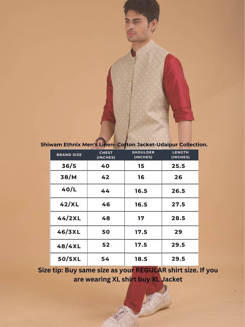 linen cotton jacket -udaipur collection