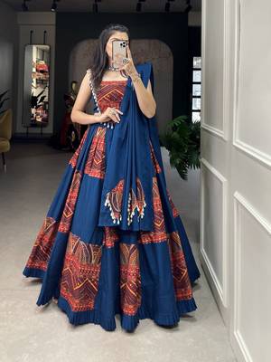 Women's Cotton Navratri Special Lehenga Choli Set 1