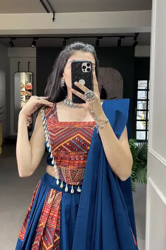 Women's Cotton Navratri Special Lehenga Choli Set