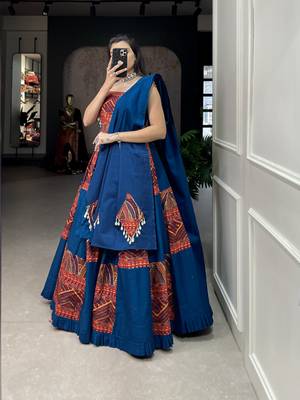 Women's Cotton Navratri Special Lehenga Choli Set 6
