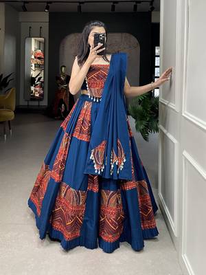 Women's Cotton Navratri Special Lehenga Choli Set 7