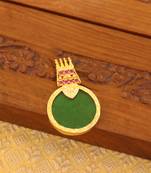 Kerala style gold plated palakka pendant