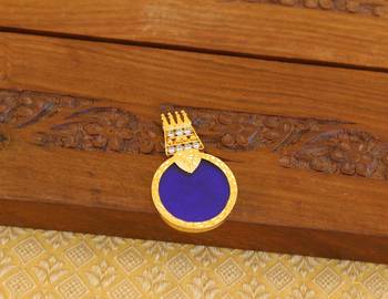 Kerala style gold plated palakka pendant 1