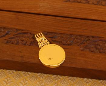 Kerala style gold plated palakka pendant 3