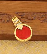 Kerala style gold plated palakka pendant