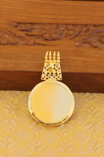 Kerala style gold plated palakka pendant