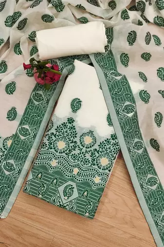  handloom banarasi resham cotton weaved dress material