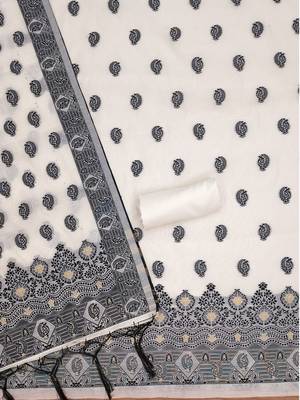  handloom banarasi resham cotton weaved dress material 4