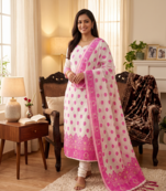  handloom banarasi resham cotton weaved dress material