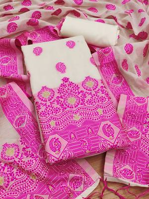  handloom banarasi resham cotton weaved dress material 3