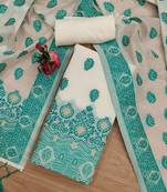  handloom banarasi resham cotton weaved dress material
