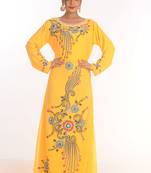 Royal Ethnic Maxi Abaya Moroccan Islamic Kaftan Beach Fancy Modern Floor Length Long Sleeve For Women Dress