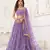 Glamorous Lavender Net With Sequins And Thread Embroidery Real Mirror Work Lehenga Choli For Wedding